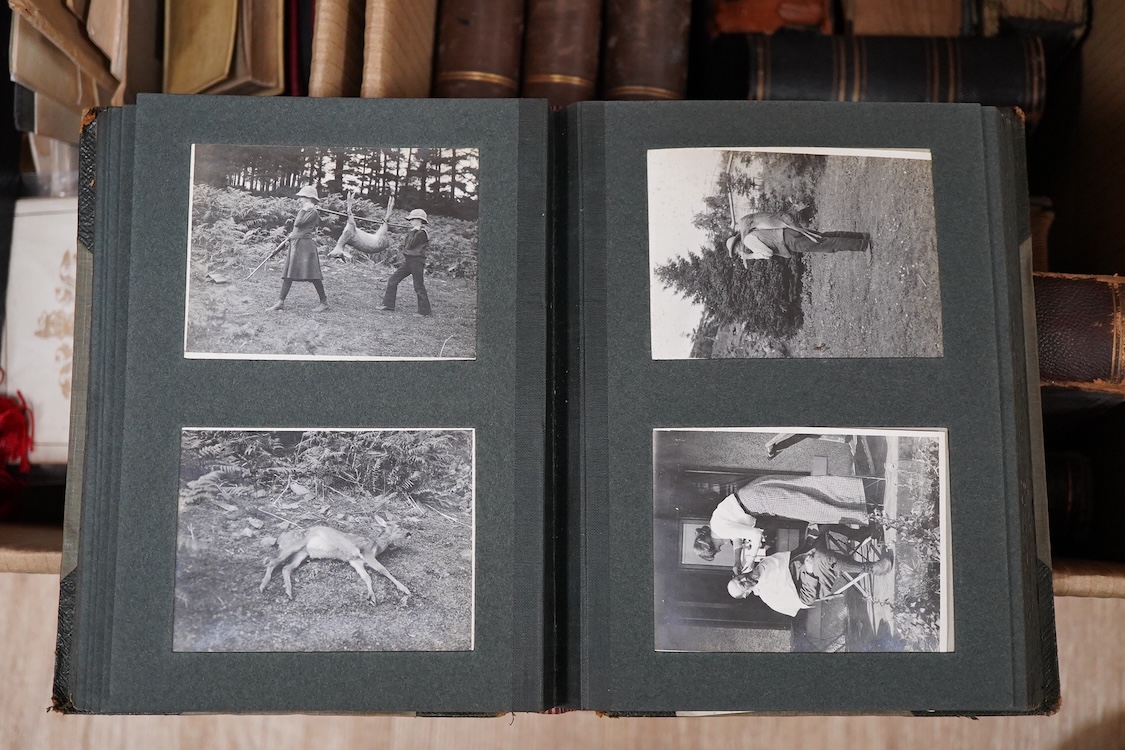 Bickersteth family related photograph albums, 19th/20th century, many relating to Robert Alexander Bickersteth (1862-1924), including a framed photo of Eton shooting eight 1881, One album includes a portrait of Edward He